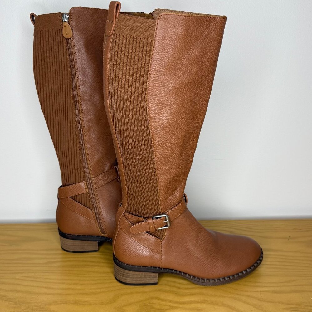 Gentle Souls By Kenneth Cole Tall Best Chelsea Moto Boots Size 10M Brown NWOB